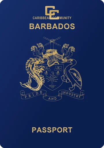 Barbados passport cover