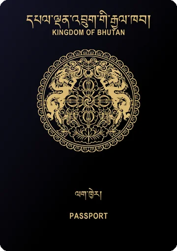 Bhutan passport cover