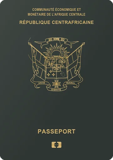 Central African Republic passport cover