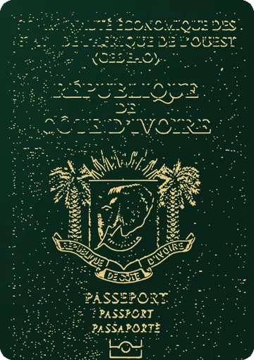 Ivory Coast passport cover
