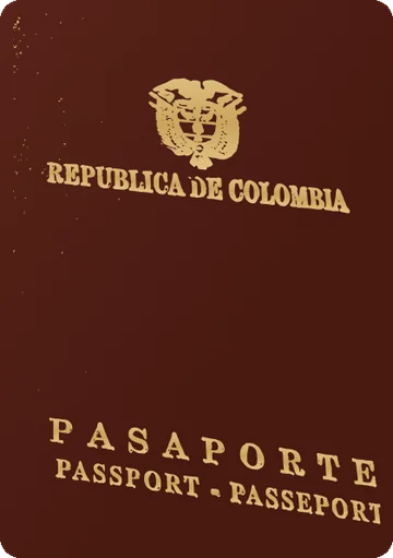 Colombia passport cover