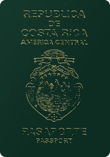 Costa Rica passport cover