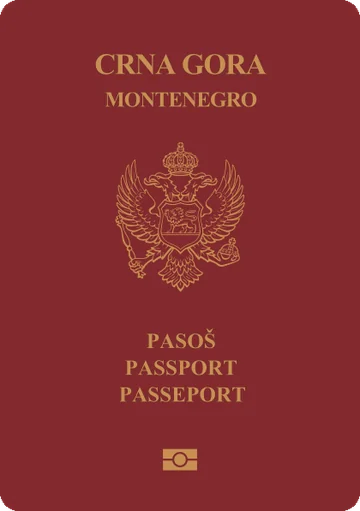 Montenegro passport cover