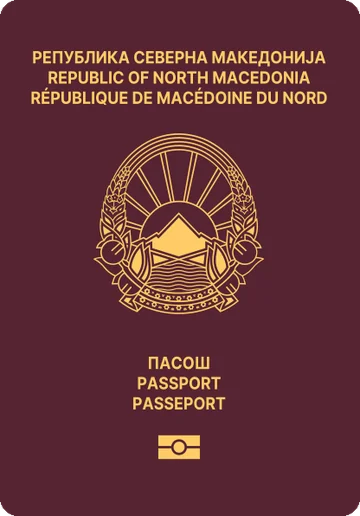 North Macedonia passport cover