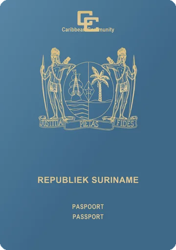 Suriname passport cover